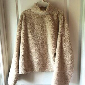 LAST CHANCE - Sherpa Semi-Cropped Sweater - Medium